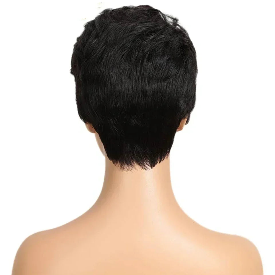 Pixie Cut Lace Front Wig | Short Straight Peruvian Human Hair for Black Women