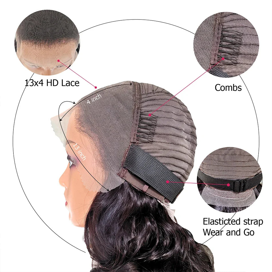 12A Raw Donor Vietnamese Hair 13x4 HD Lace Frontal Wig | 250% Density | Double Drawn | Bouncy Wave | Glueless