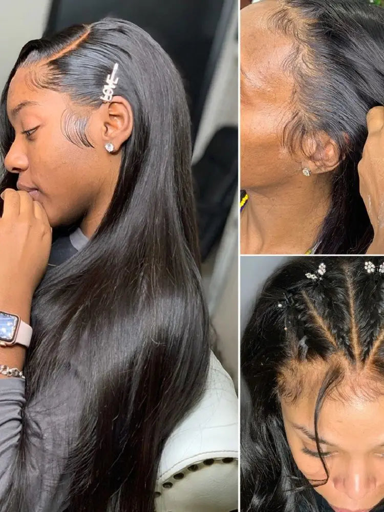 Natural Color 5x5 Silk Top Full Lace Wig | Silky Straight Peruvian Remy Human Hair (Pre-Plucked, Baby Hair)
