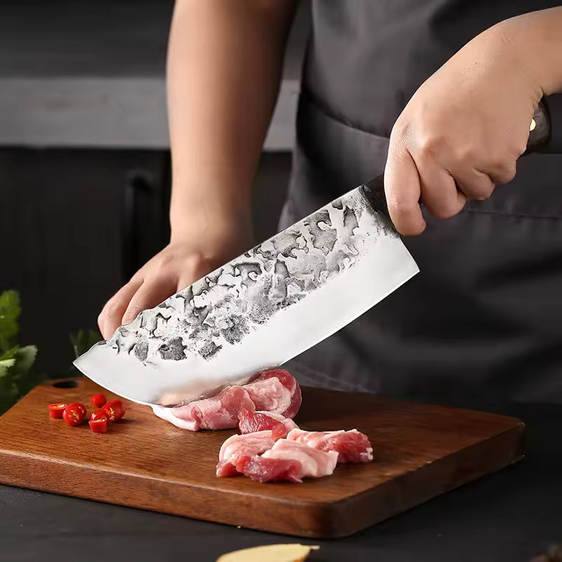5Cr15MoV Knife 8” Butcher Knife Hand Forged Style Kitchen Knives