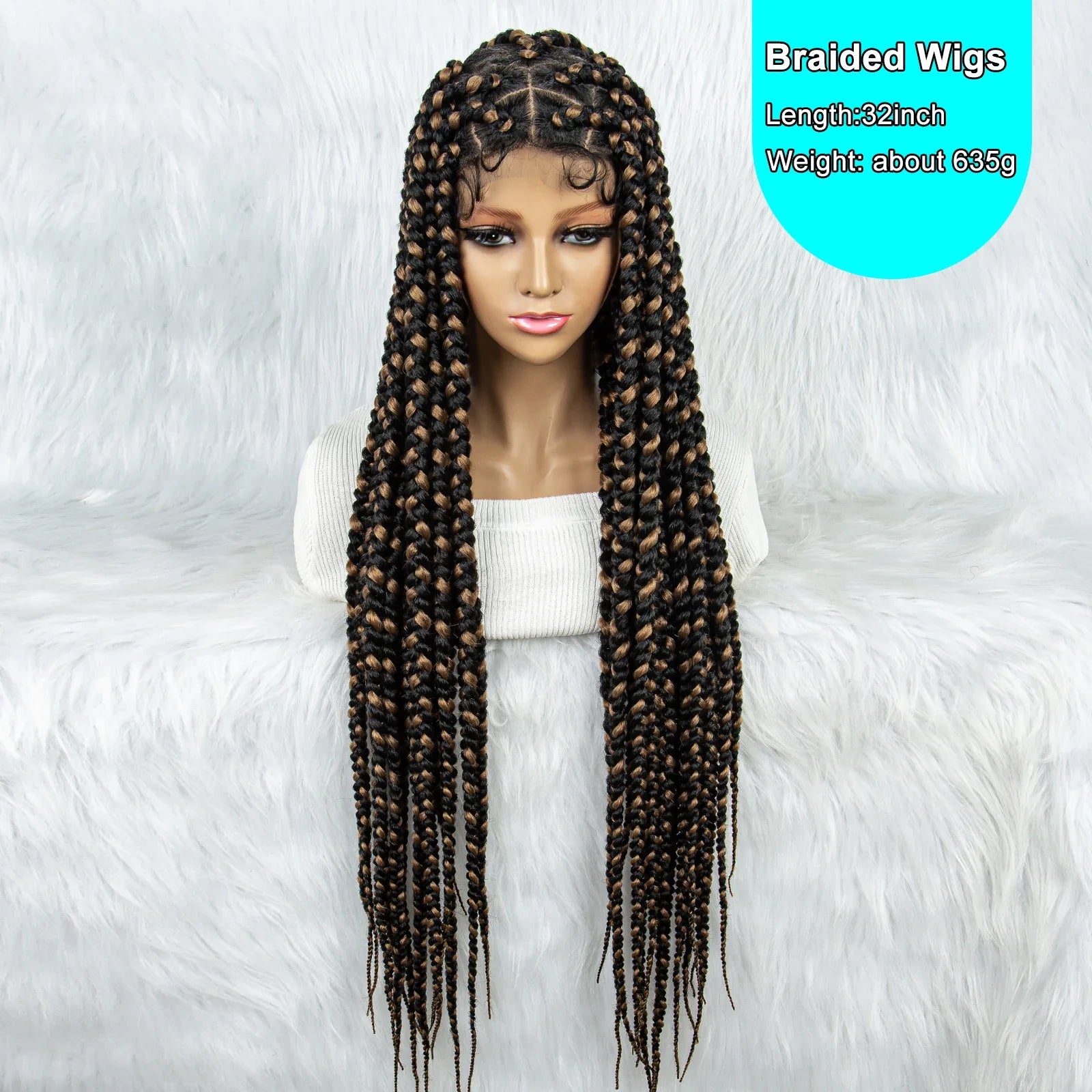 KIMA Colorful Braided Wig | Full Lace | Butterfly Locs & Dreadlocks Options