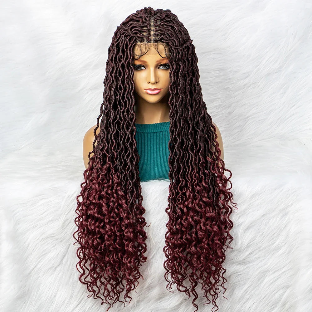 Goddess Box Braids Wig | Curly Ends | Full Lace | Crochet Hair | Black Women