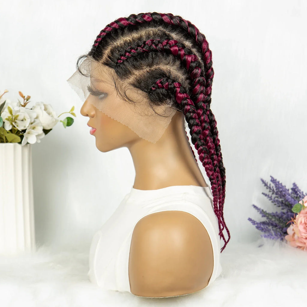 KIMA Full Lace Cornrow Box Braids Wig | Versatile Braiding Styles