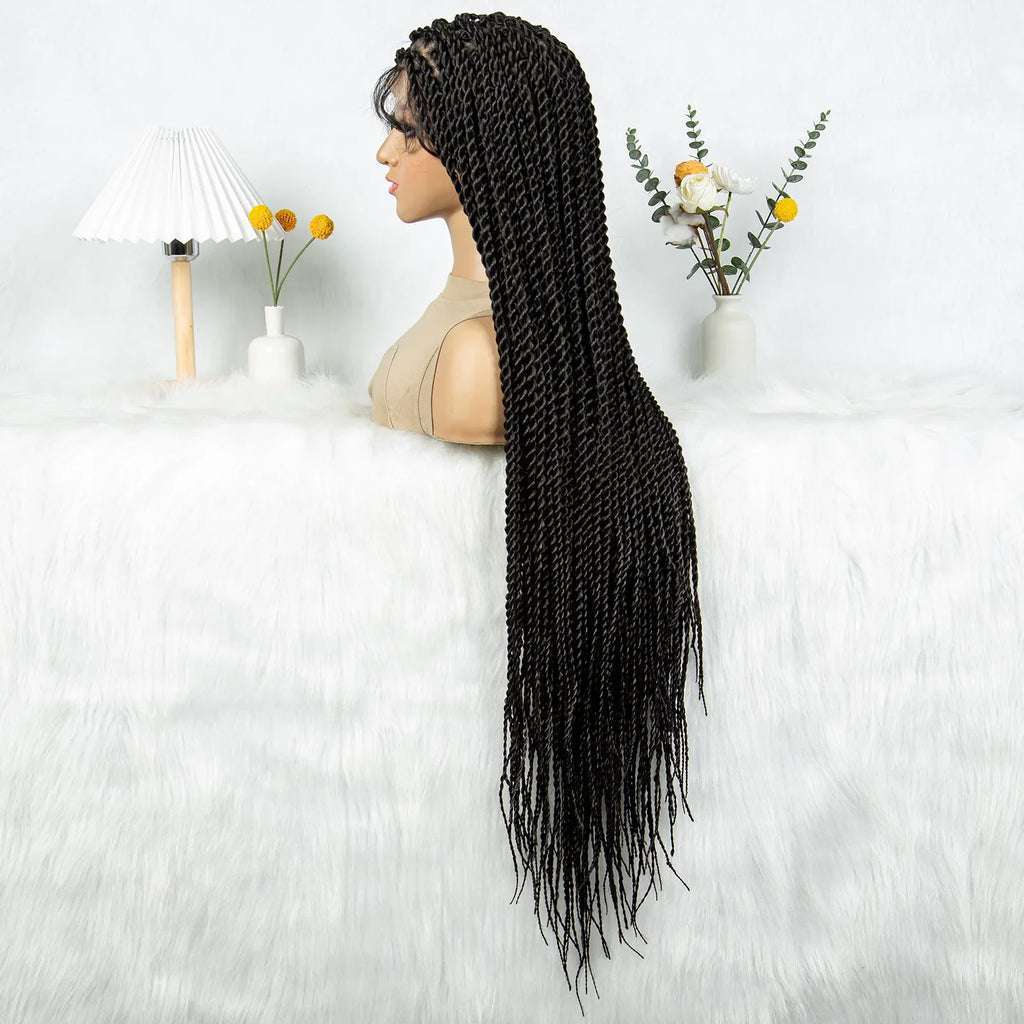 KIMA 38" Micro Twist Braided Wig | Transparent Double Full Lace