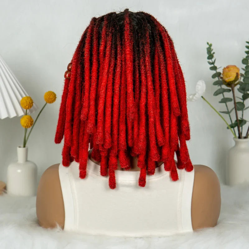 Short Locs Cornrow Braids Wig | Full Lace | Baby Hair | African Inspired