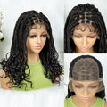 Pre-Looped Bohemian Box Braids with Curly Ends | Crochet Hair