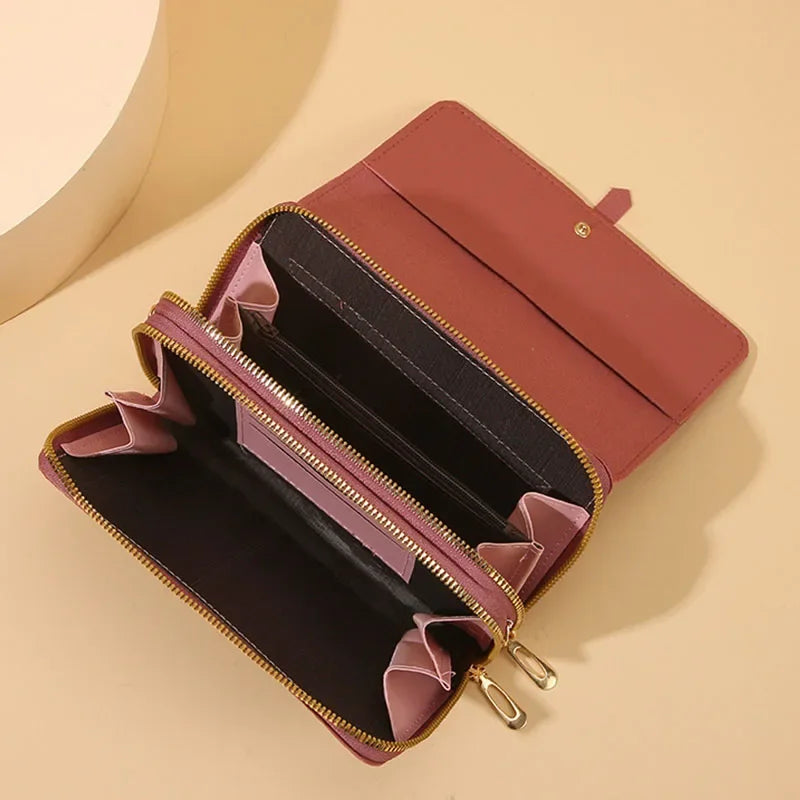 Leather Women's Mobile Phone Bag | Fashionable Multifunctional Small Square Bag (Trendy Retro Shoulder Bag)