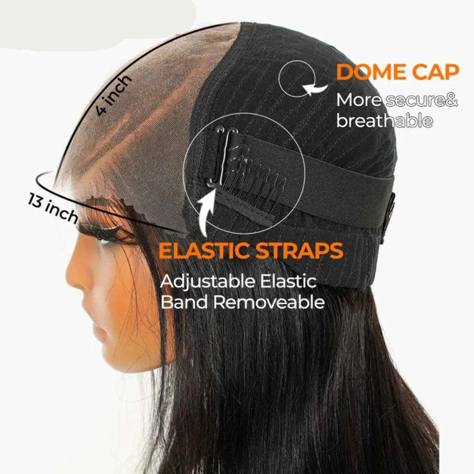 Pre-Braided Half Up Half Down & Ponytail Wig | 13x4 Lace Frontal | Pre-Plucked & Pre-Cut | Ready-to-Go Synthetic Braided Wig