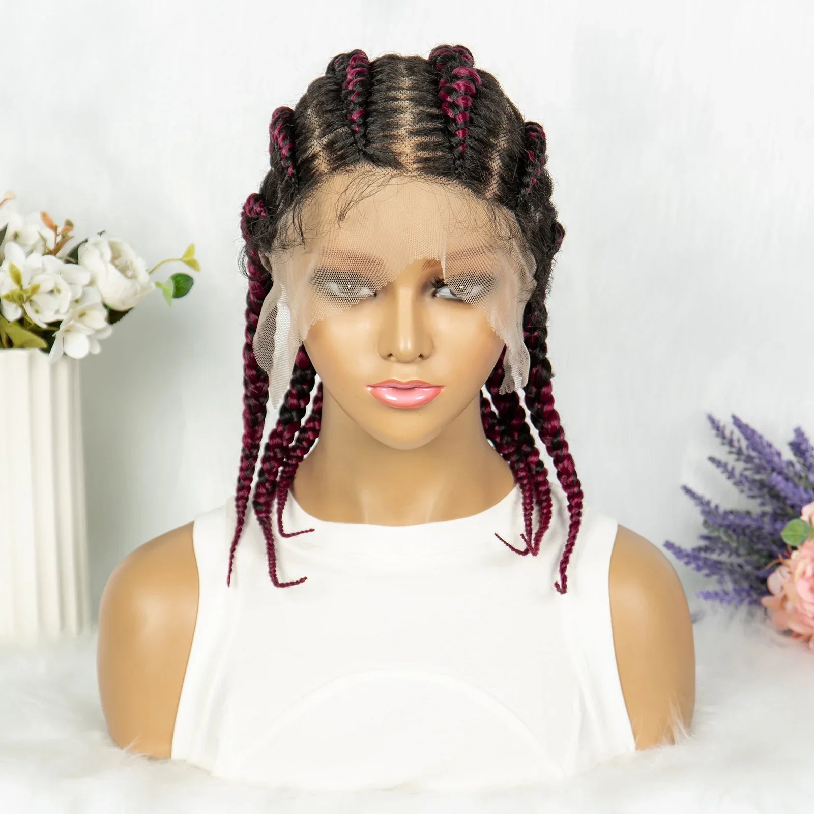 KIMA Full Lace Cornrow Box Braids Wig | Versatile Braiding Styles