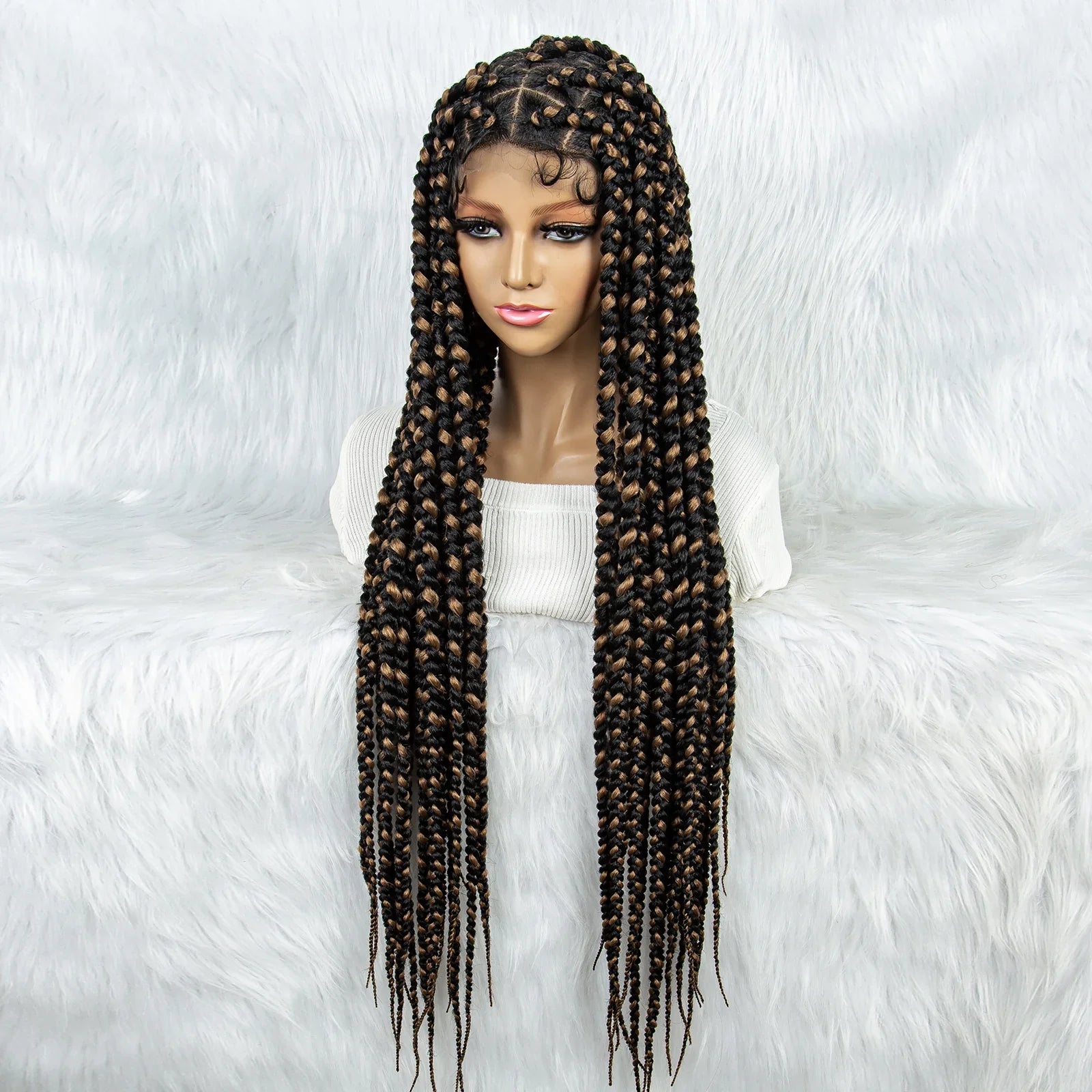 KIMA Colorful Braided Wig | Full Lace | Butterfly Locs & Dreadlocks Options