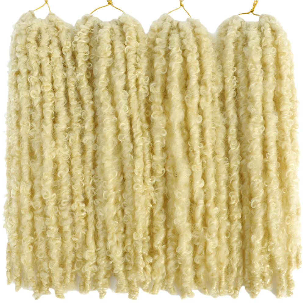 Butterfly Faux Locs Crochet Hair | 12/14" Distressed Goddess Locs | Pre-Looped | 12 Strands/Pack