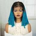 Orange Knotless Faux Locs Braided Wig | Full Lace | Baby Hair