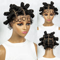 KIMA Bantu Knotless Braids Wig with Twist Buns | Full Lace Braiding Hair