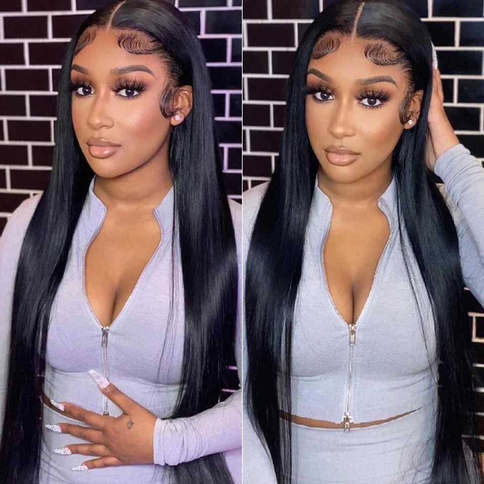 Natural Color 5x5 Silk Top Full Lace Wig | Silky Straight Peruvian Remy Human Hair (Pre-Plucked, Baby Hair)