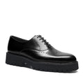 Luxury Men's Genuine Leather Platform Oxfords | Lightweight Black Sole Lace-Up Business & Casual Dress Shoes (Height Increasing)