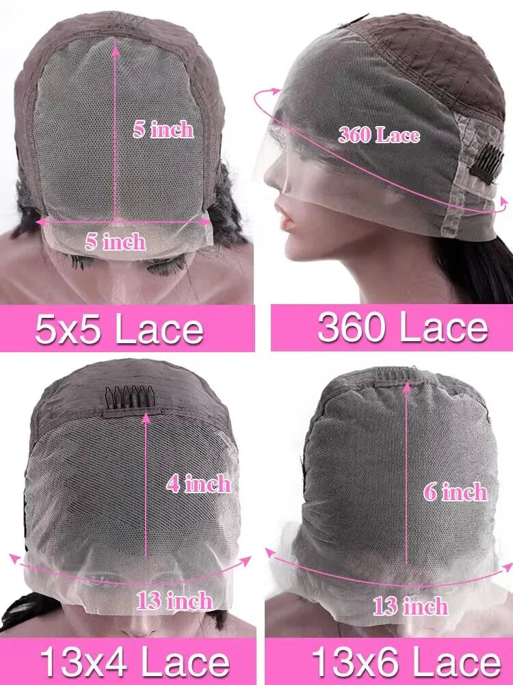 46-50 Inch | 13x6/13x4 Lace Width | Bone Straight | Brazilian | Remy Hair | HD Transparent Lace Frontal Wig - 200% Density