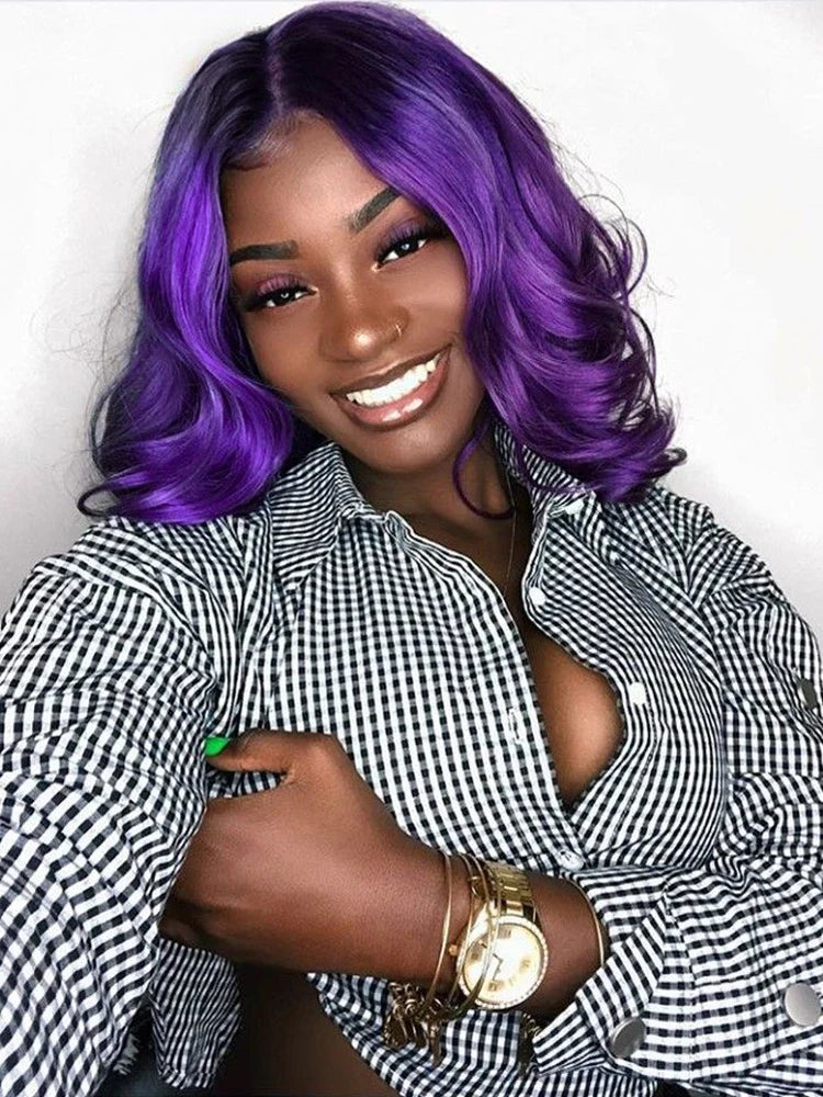 Honey Blonde Wavy Lace Front Wig with Shadow Roots | HD Lace Human Hair Wig | Multi-Parting