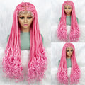 New HD Curly Goddess Box Braids Wig | Transparent Full Lace