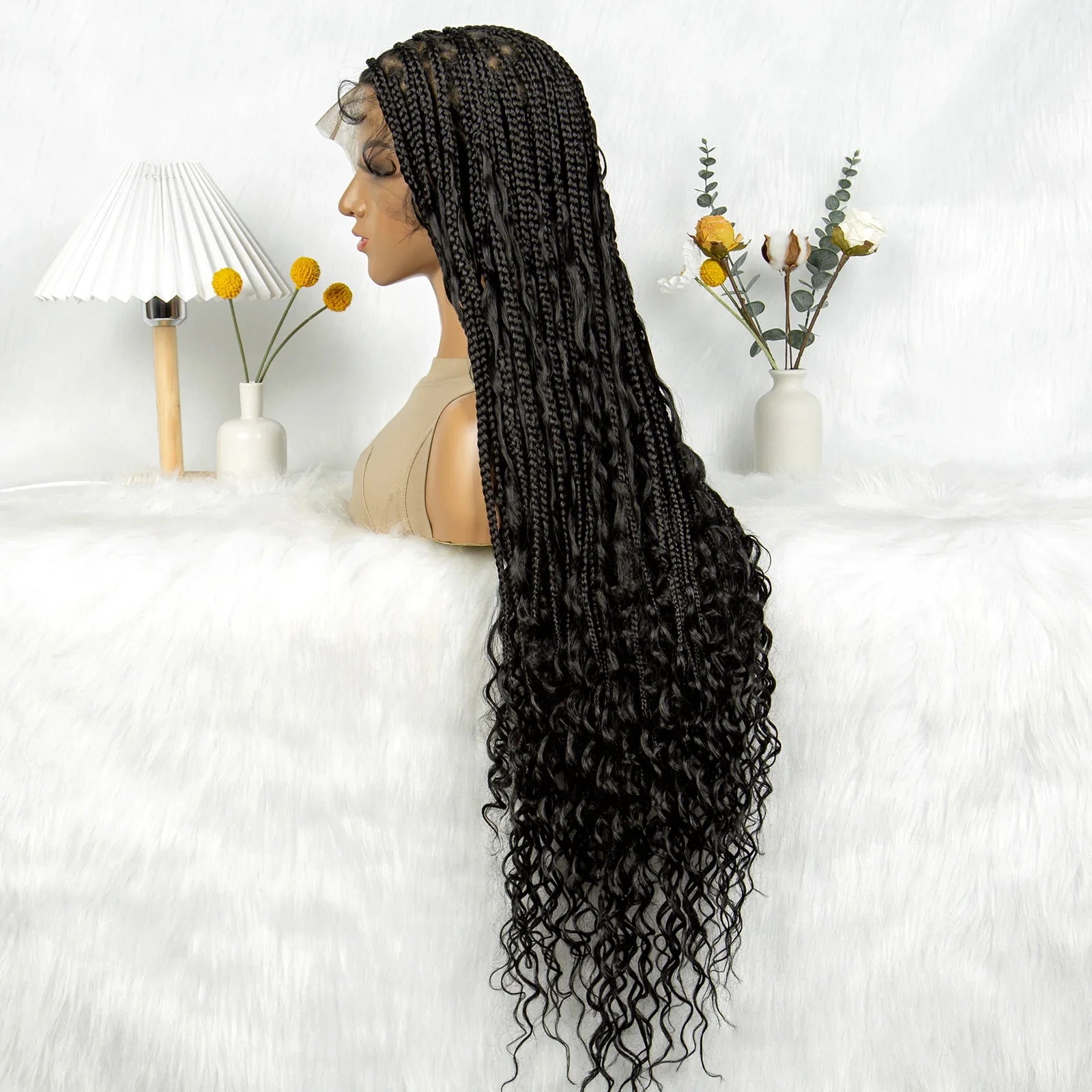 Boho Triangle Knotless Box Braids Wig | Full Lace | Baby Hair | KIMA Synthetic