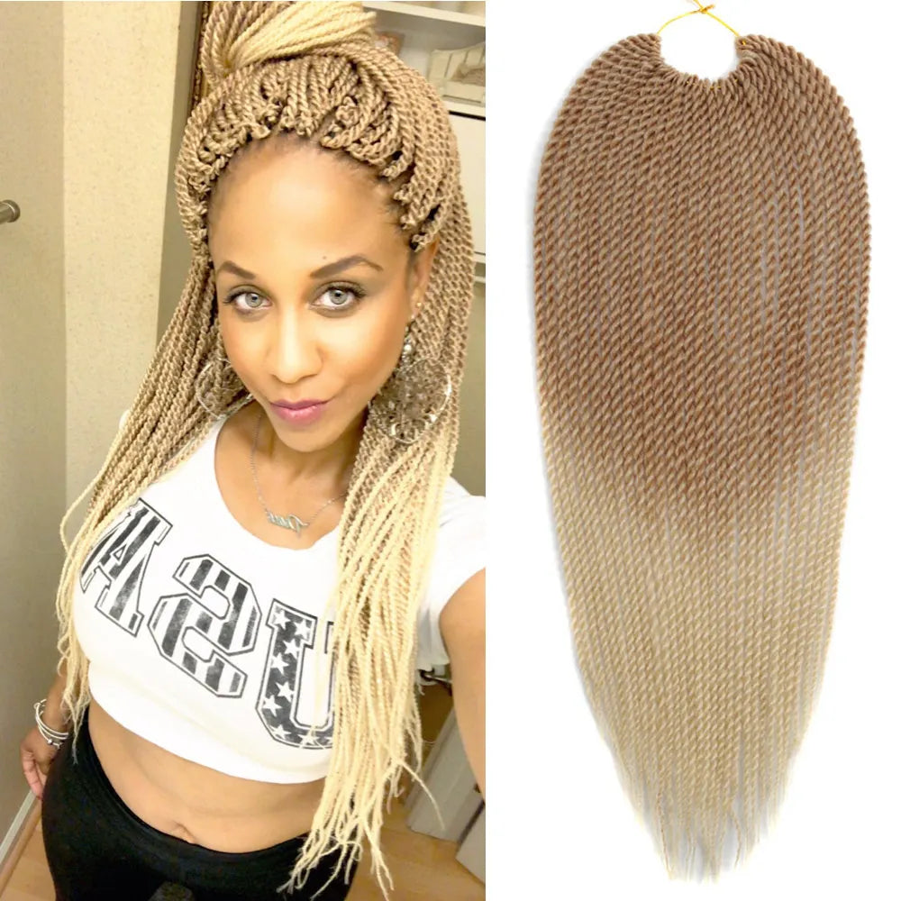 Full Star Senegalese Twist Crochet Braids | 30 Strands/Pack | Ombre Colors
