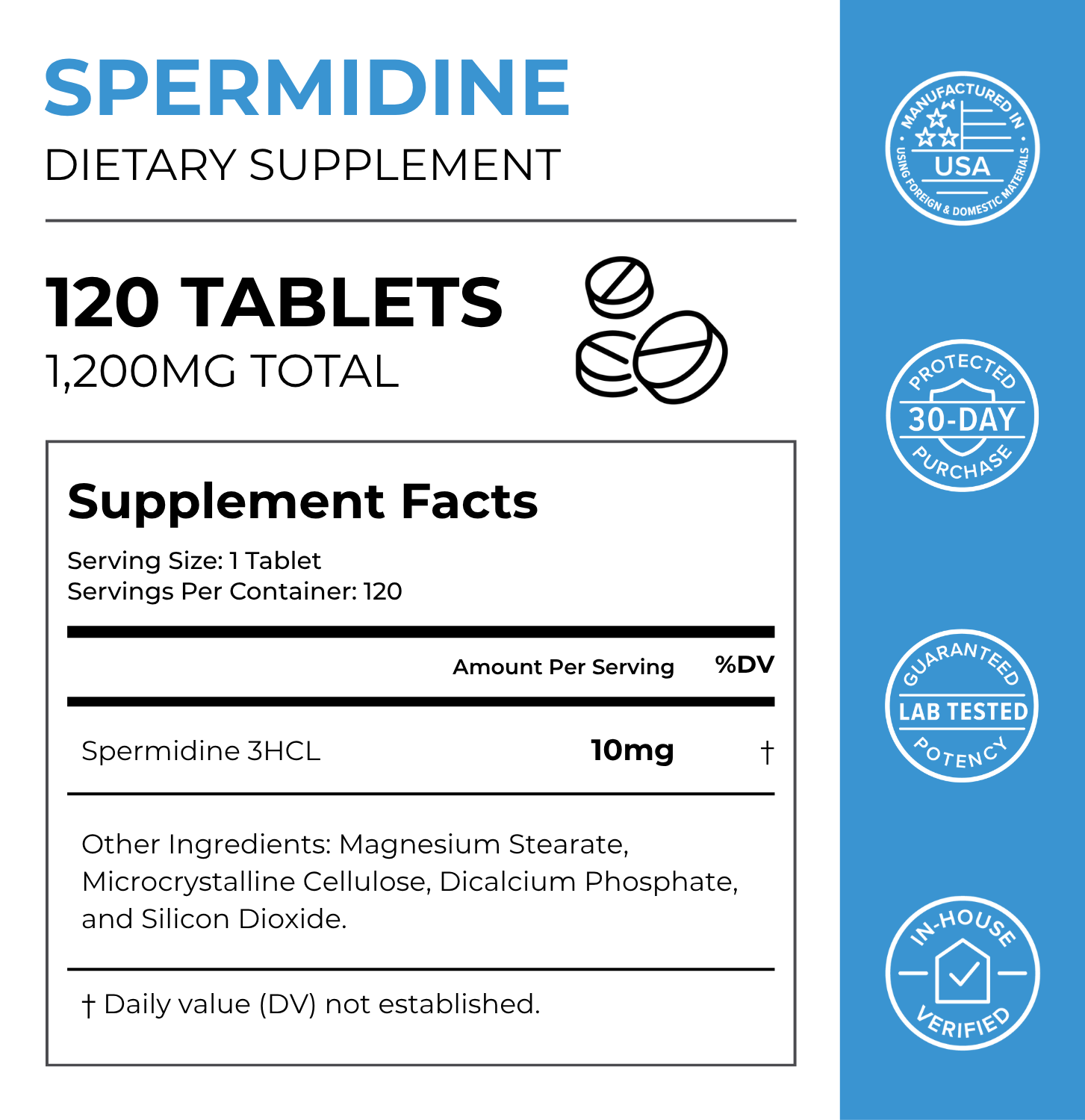 Spermidine Supplement Tablets