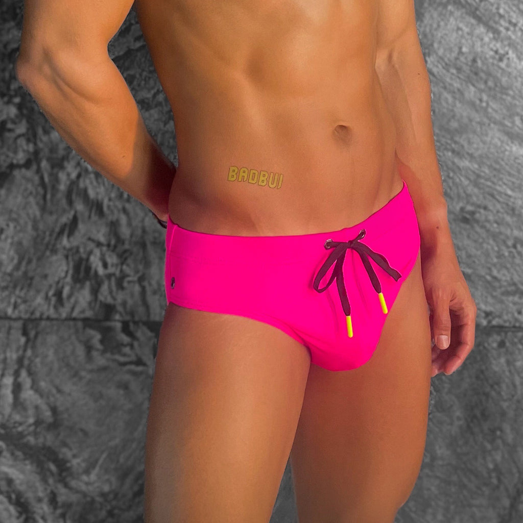 Modern Classic Swim Brief- HOT PINK