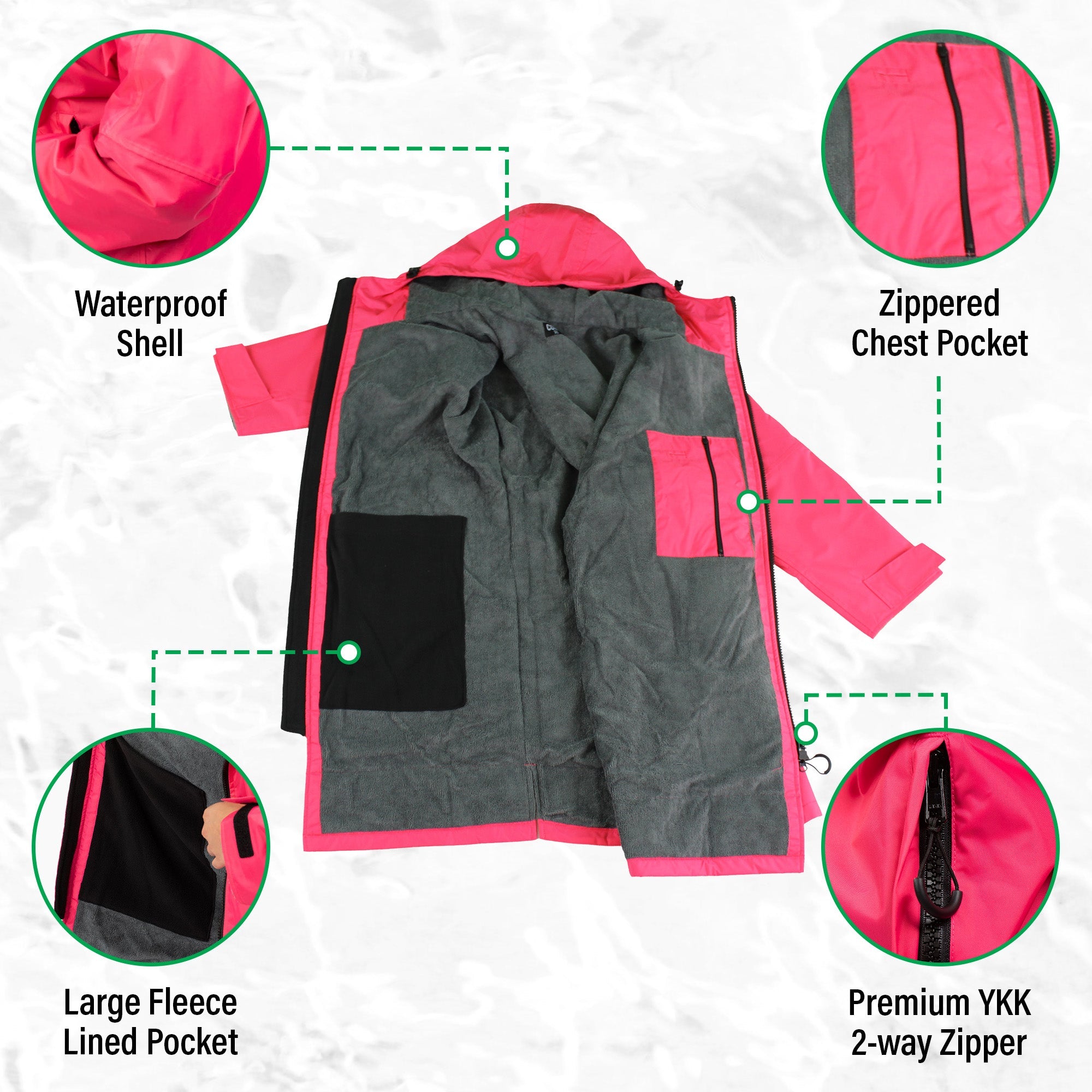 Waterproof Swim Parka | XS-XL (Black)