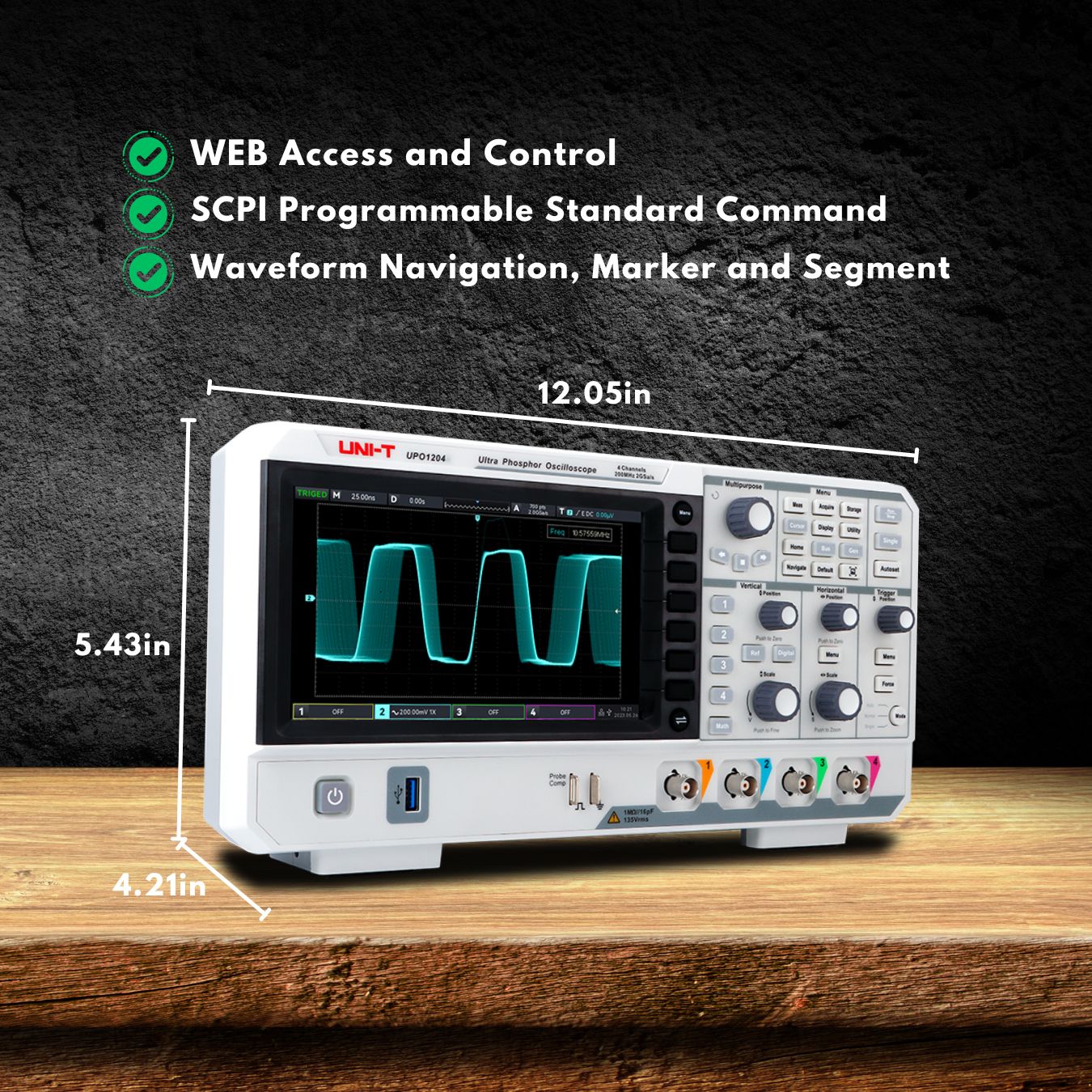 UPO1104 100 MHz 4Ch Digital Storage Oscilloscope