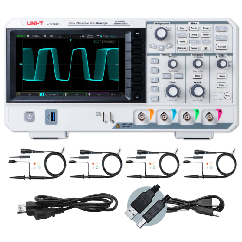 UPO1204 200 MHz 4Ch Digital Storage Oscilloscope