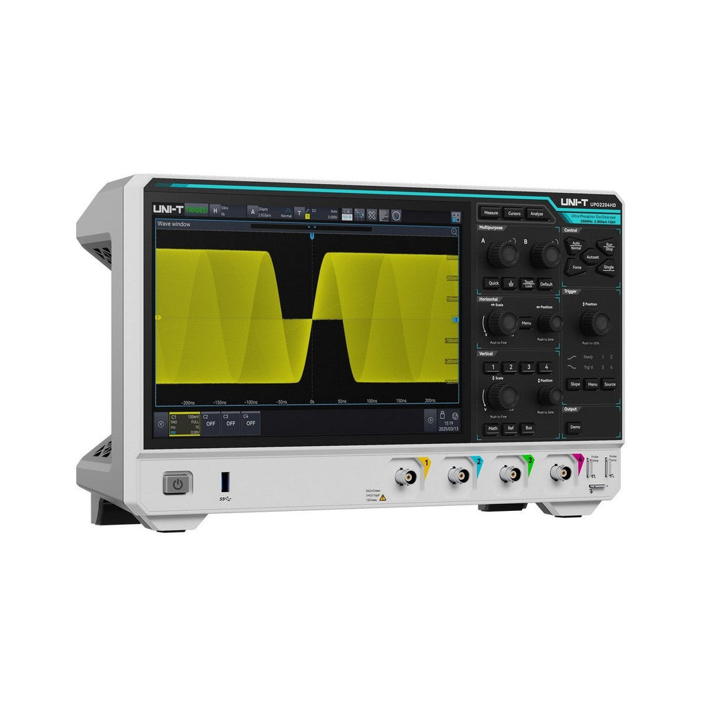 UPO2204HD 200 MHz 4Ch 12-Bit High-Resolution Oscilloscope