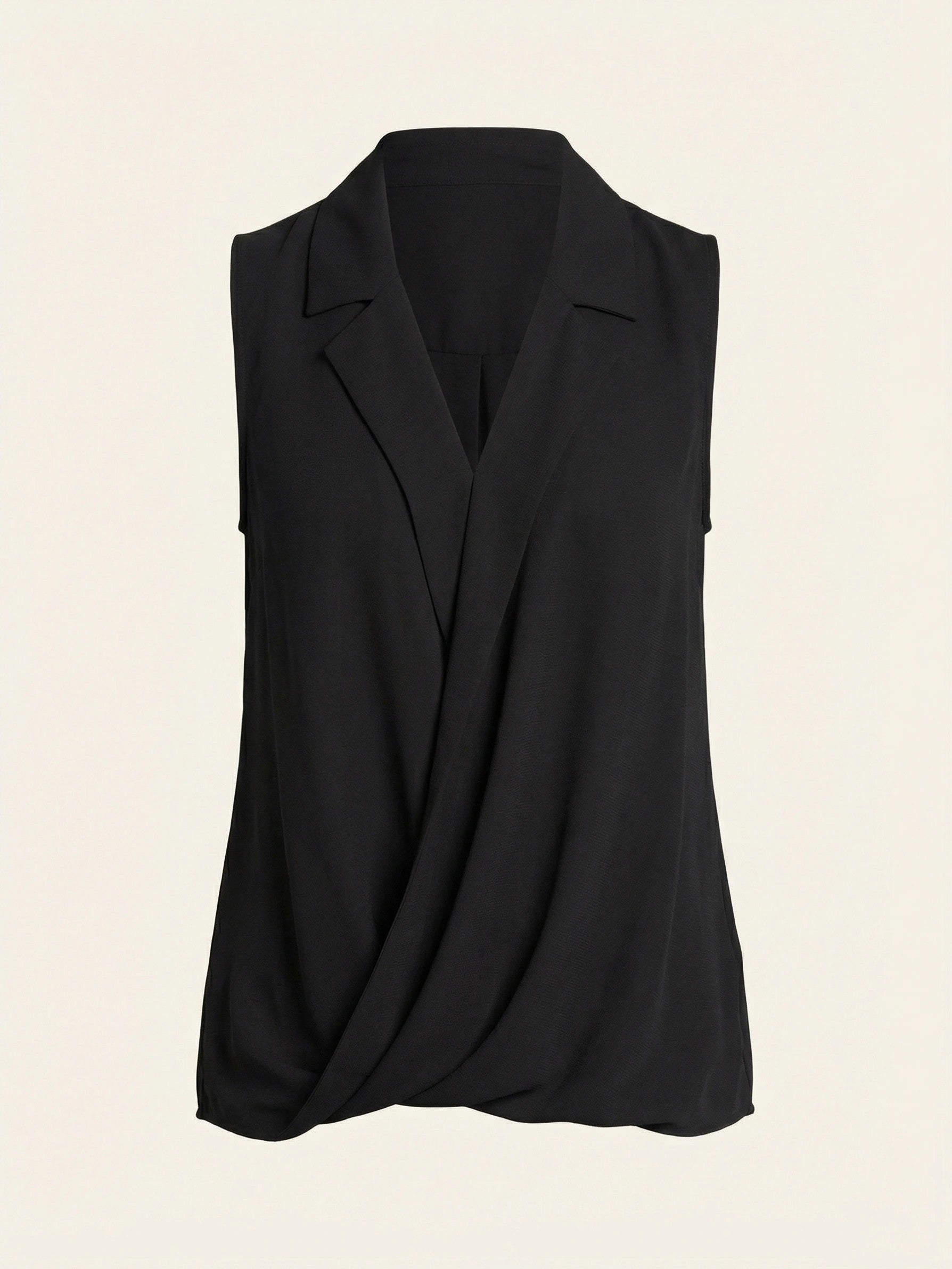 Alfani Sleeveless Collared Top, Size Small
