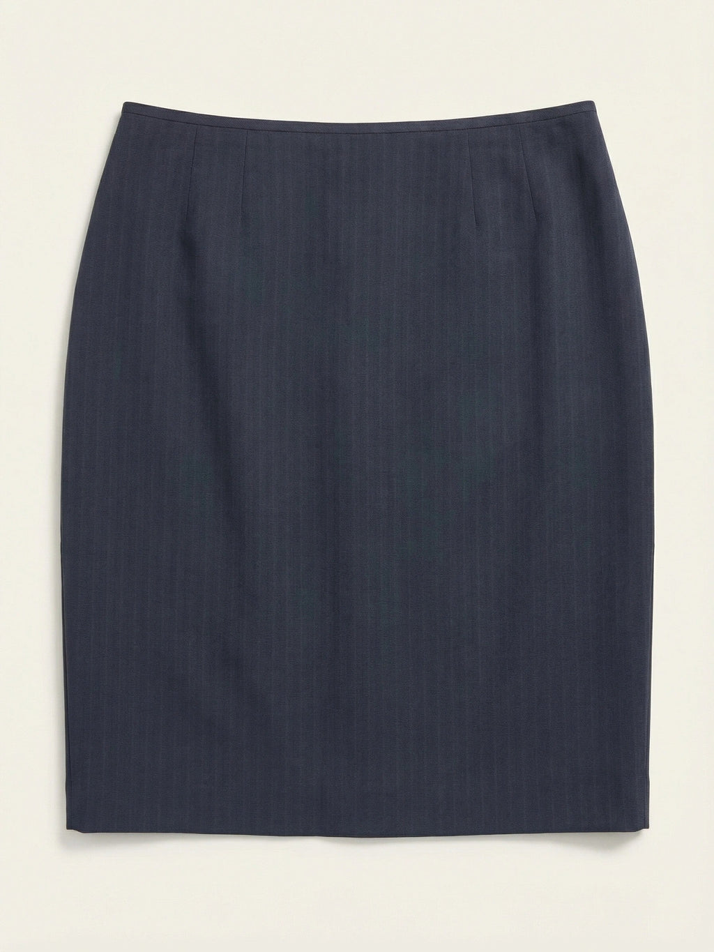 Le Suit Women's Shadow-Stripe Skirt Navy Size 10