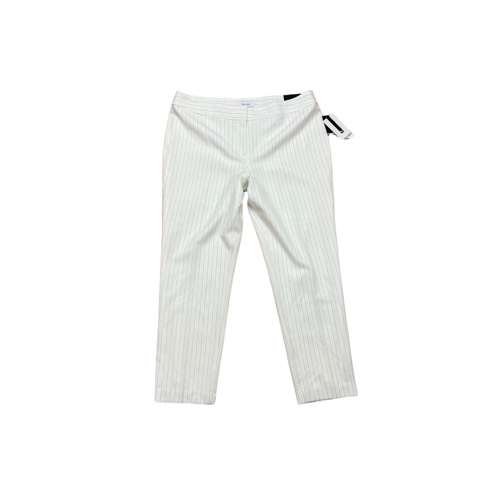 Nine West Lily Multi Stripe Plus Size Pinstripe Skinny Pants, 18W