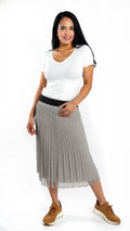 Alfani Womens Printed Pleated Midi Skirt