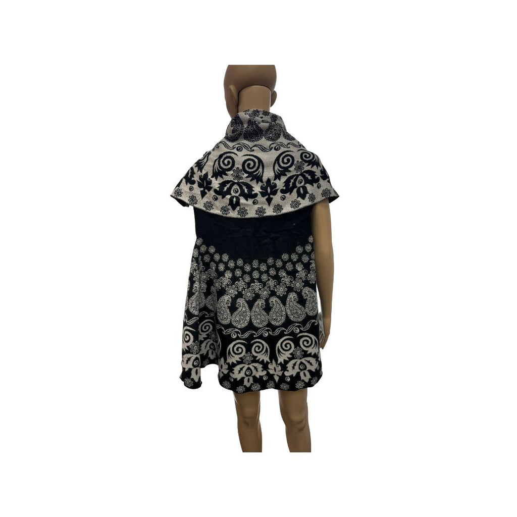Womens Reversible Printed Cold Weather Shawl Wrap One Size