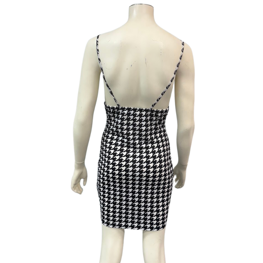 SHEIN Tall Houndstooth Print Cami Slip Dress