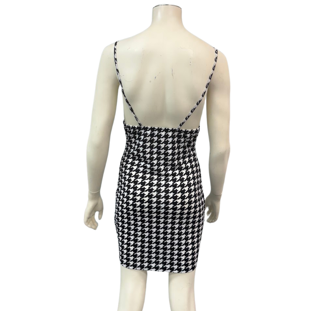 SHEIN Tall Houndstooth Print Cami Slip Dress