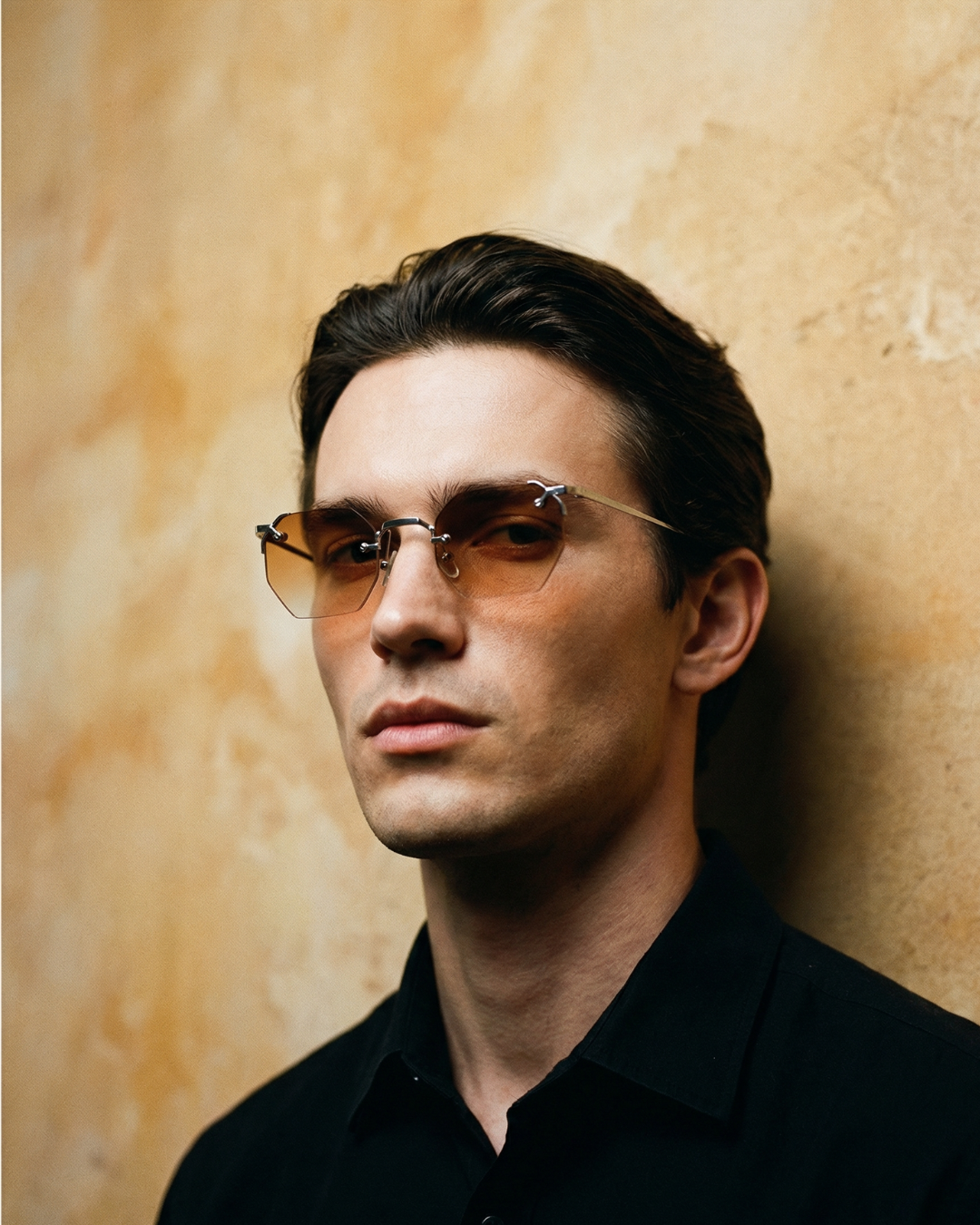 Aplos 48mm Hexagon Sunglasses | Orange
