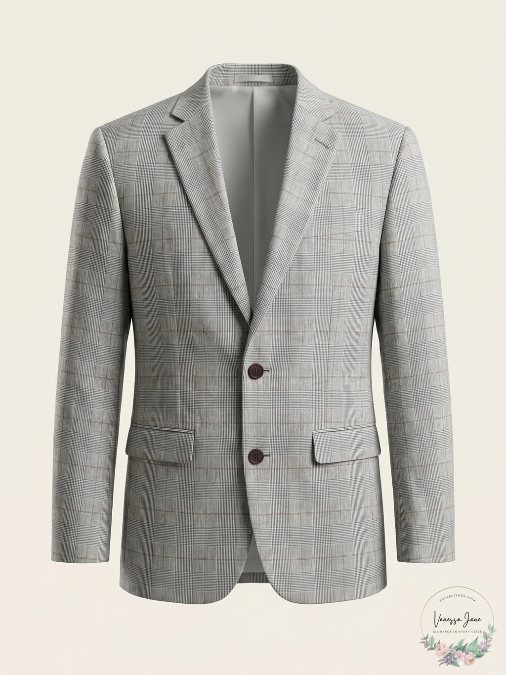 Bar III Mens Slim-Fit Plaid Linen Suit Jacket