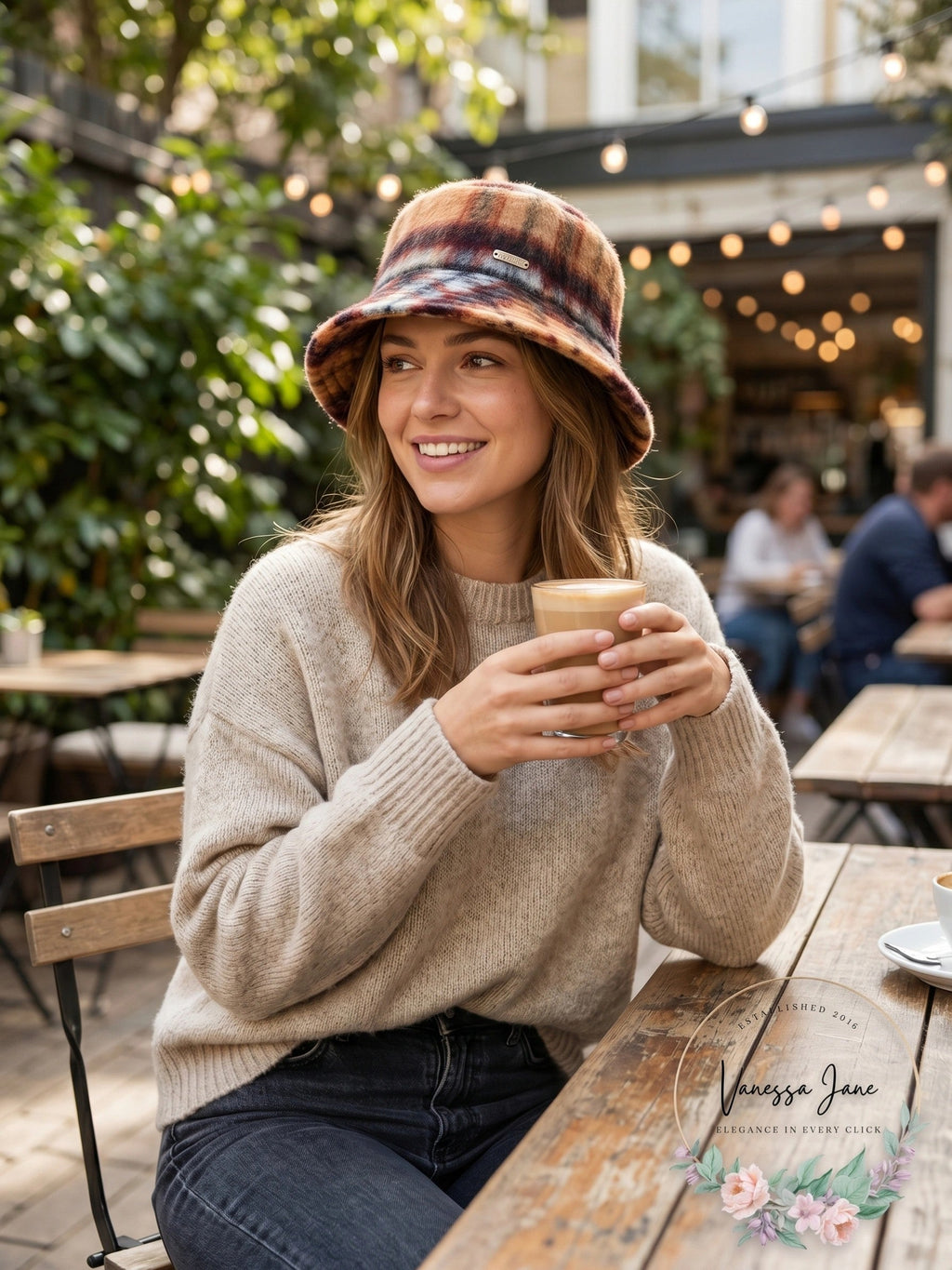 Steve Madden Logo Plate Brushed Bucket Hat
