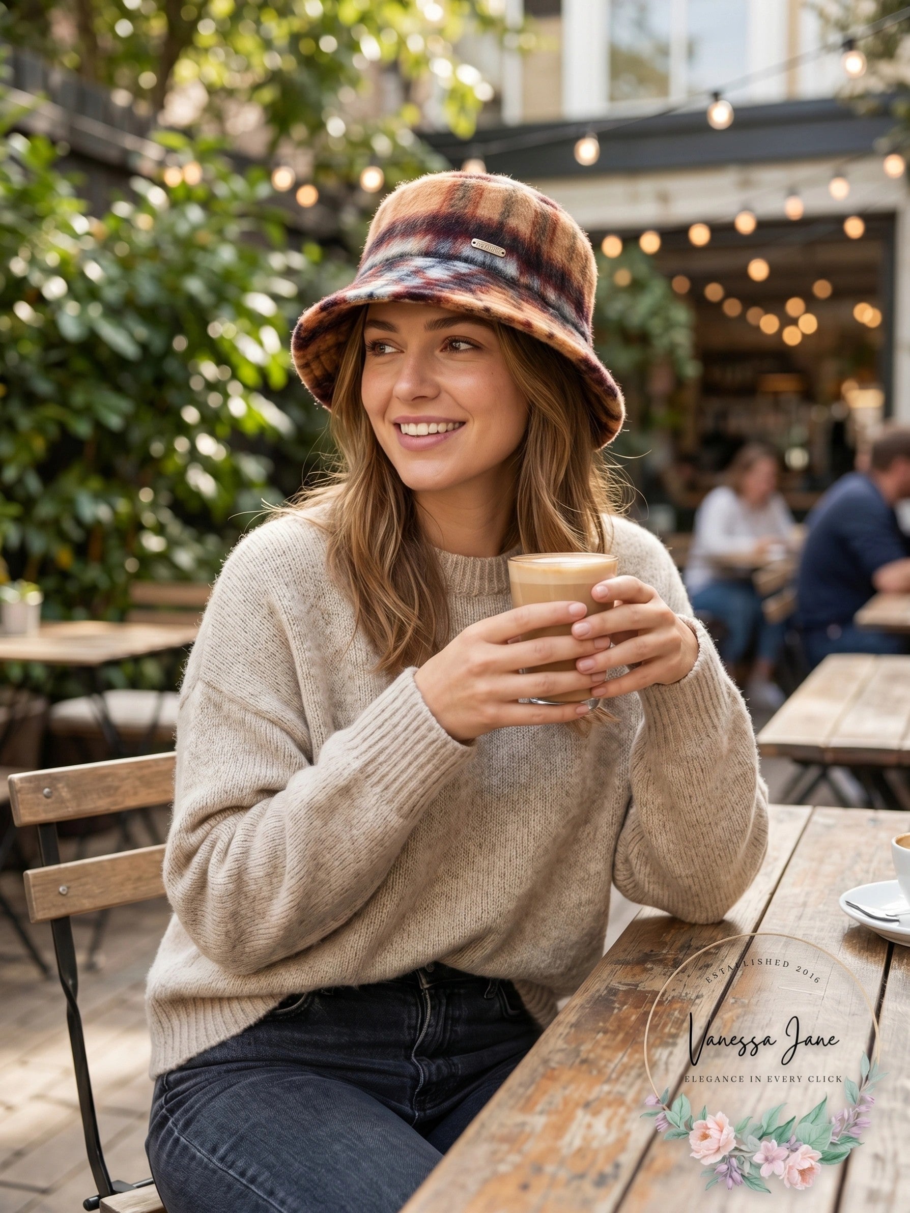 Steve Madden Logo Plate Brushed Bucket Hat