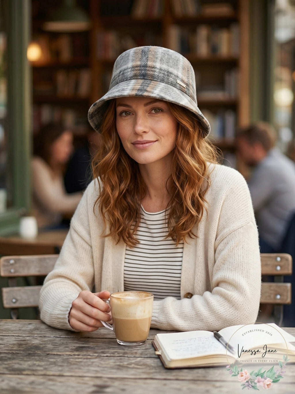 Steve Madden Logo Plate Brushed Bucket Hat