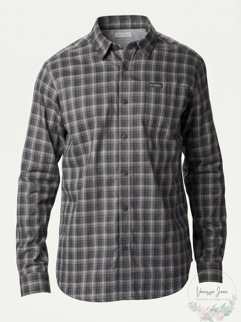 Columbia Mens Vapor Ridge III Plaid Long Sleeve Button Down Shirt