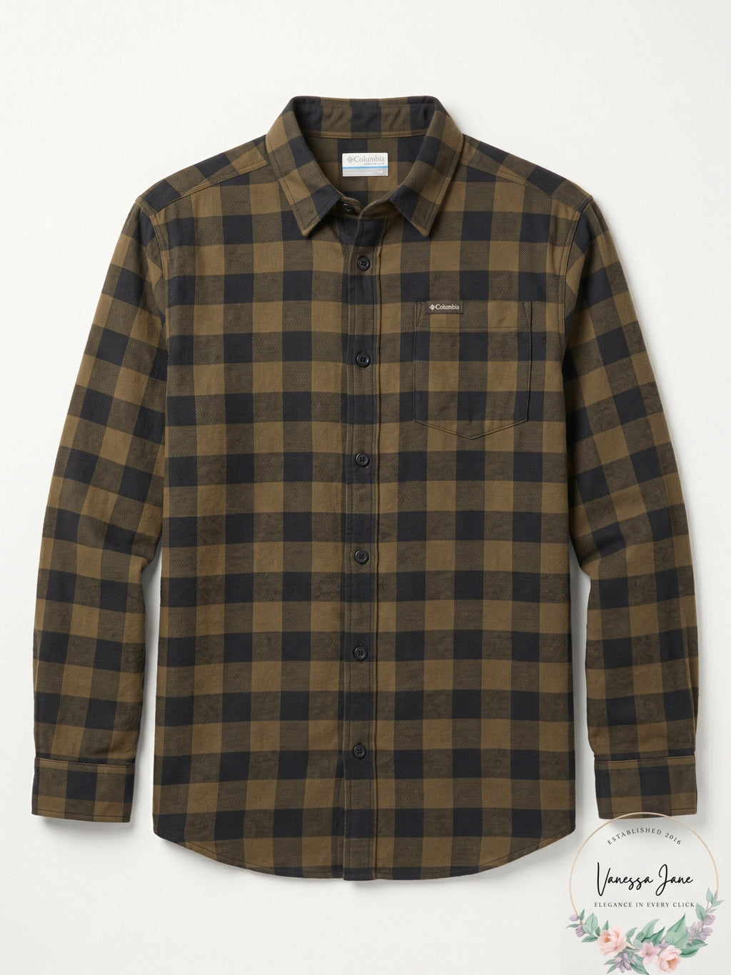 Columbia Mens Vapor Ridge III Plaid Long Sleeve Button Down Shirt