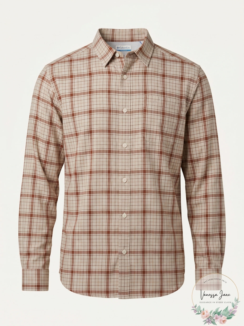 Columbia Mens Vapor Ridge III Plaid Long Sleeve Button Down Shirt