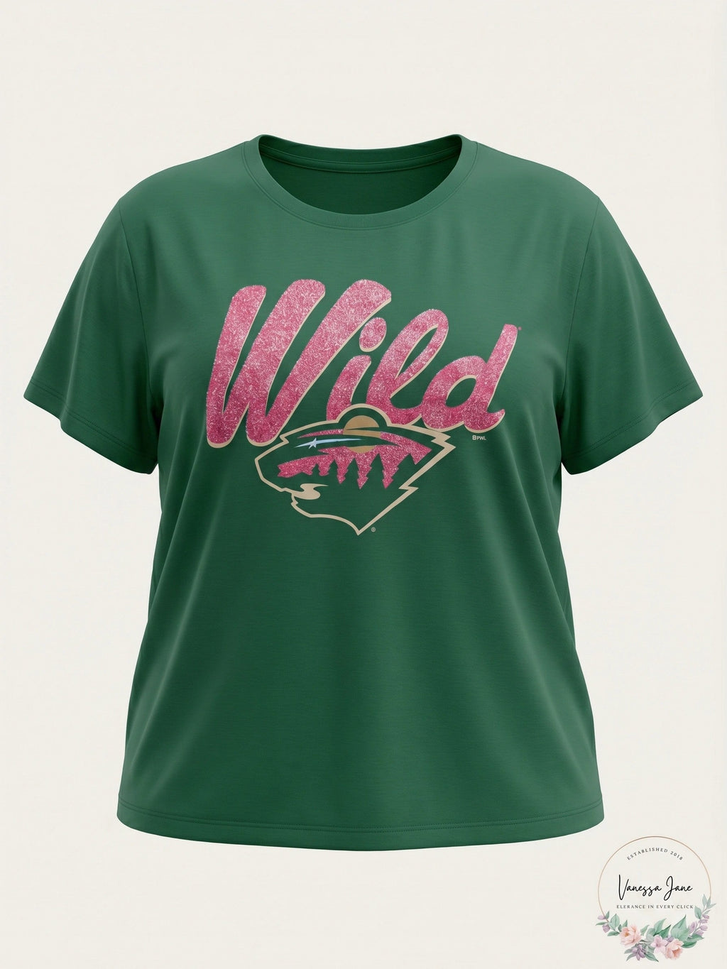 Womens NHL Minnesota Wild Hockey T-Shirt, Size 1X