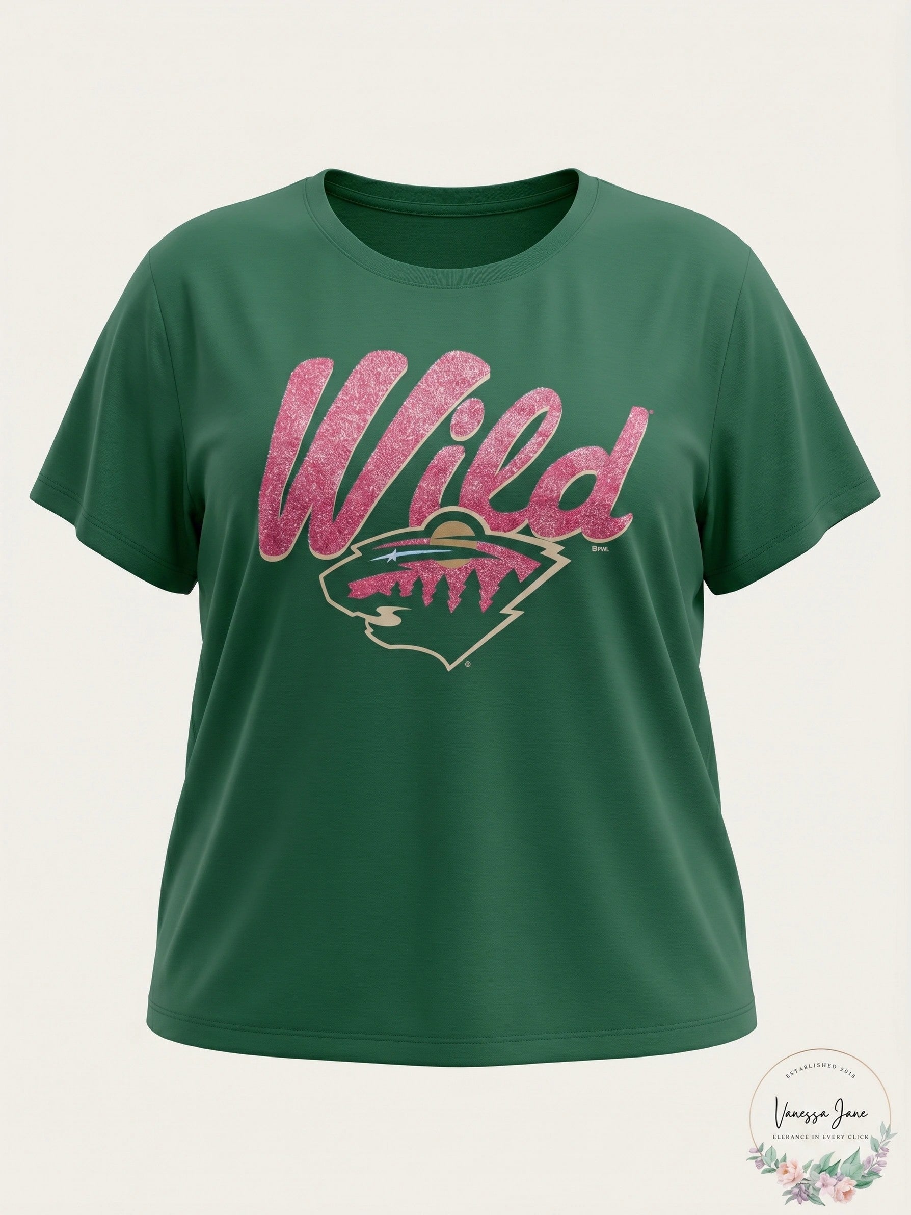Womens NHL Minnesota Wild Hockey T-Shirt, Size 1X