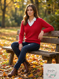 Ralph Lauren Women's Active Golf 2 Cable Knit Sweater, Size XL/Red