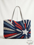 I.N.C. Beach Summer Vacation Tropical Straw Tote
