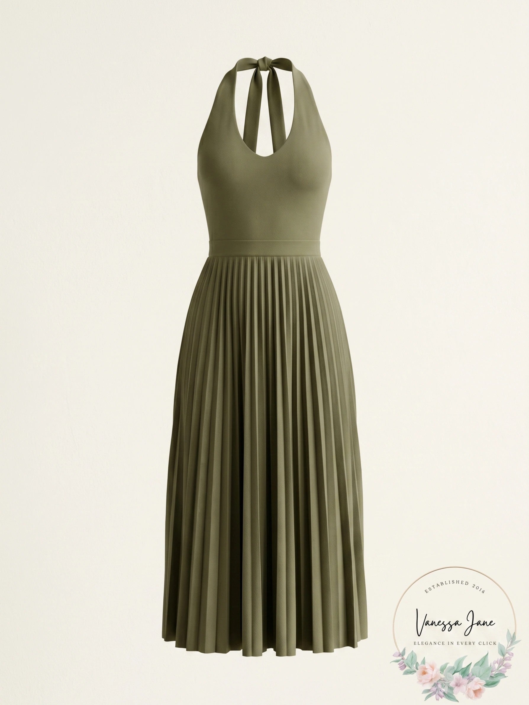 Avec Les Filles Green Maxi Dress, Size Medium